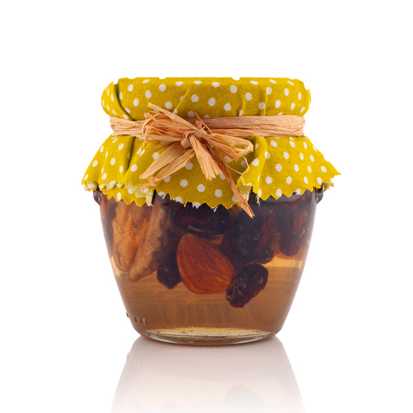 Mix orechov a brusnice v mede 120g